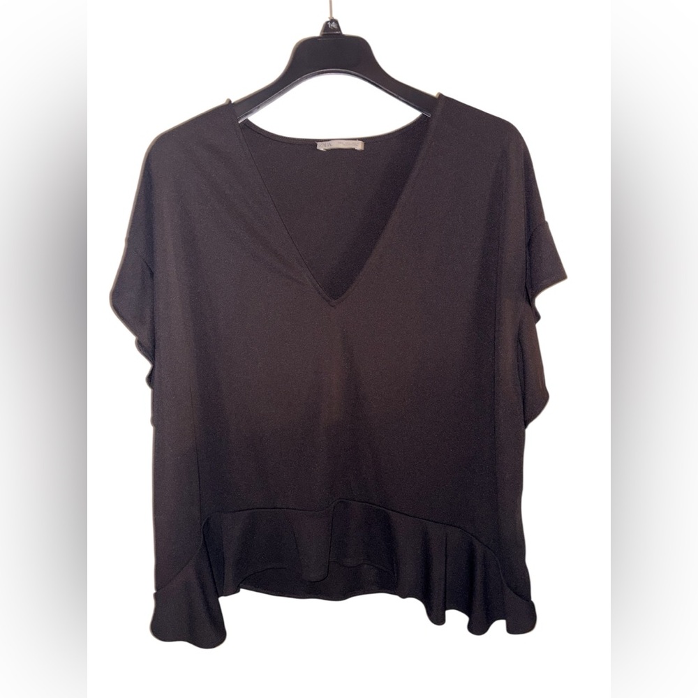 Zara size L black blouse